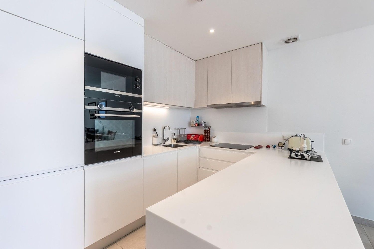 modern kitchen remodel with new cabinets and countertops