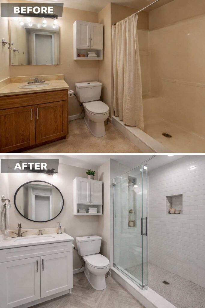 Bathroom renovation by Handyman Bowling Green with modern design upgrades
